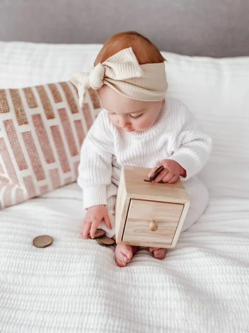 Wooden Montessori Post Box with Discs