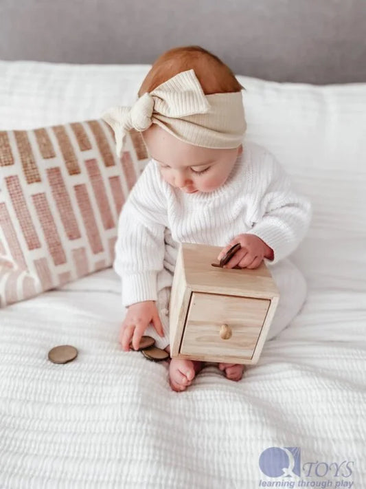 Wooden Montessori Post Box with Discs